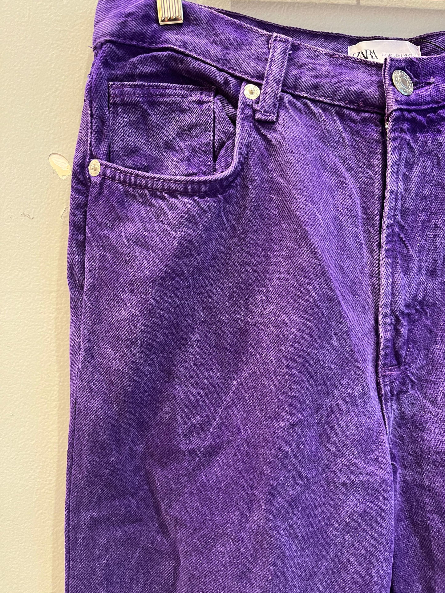 Zara womens purple Jeans