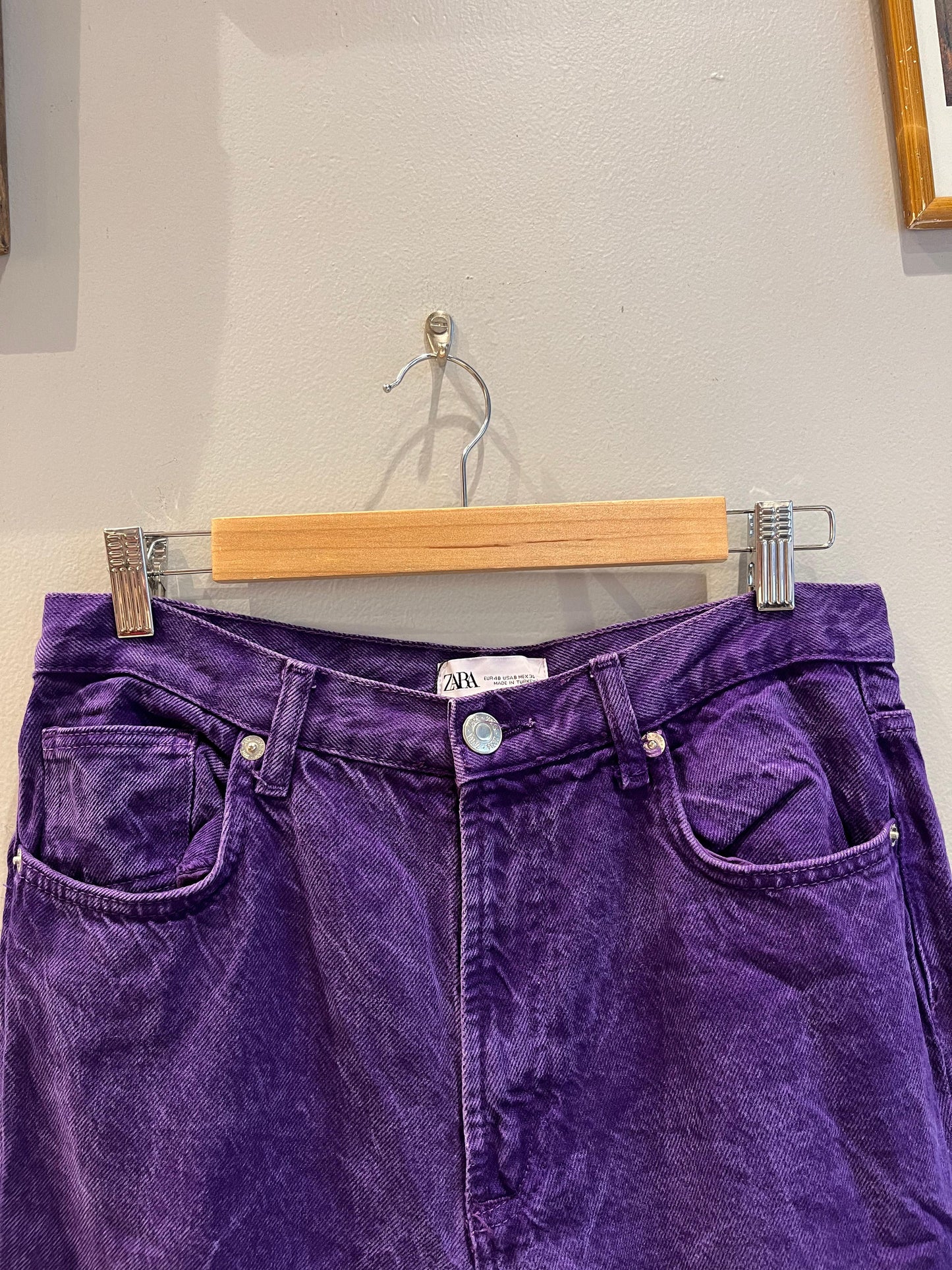 Zara womens purple Jeans