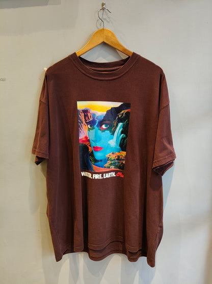 Water Fire Earth Brown Vintage Tee