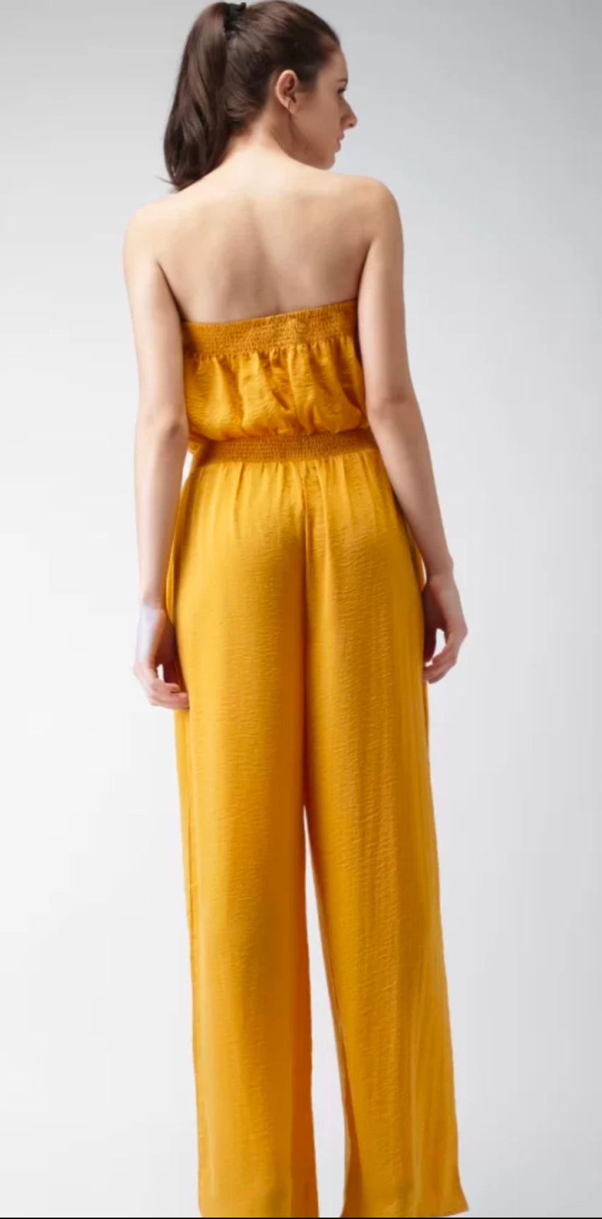 Forever 21 Yellow Tube Jumpsuit