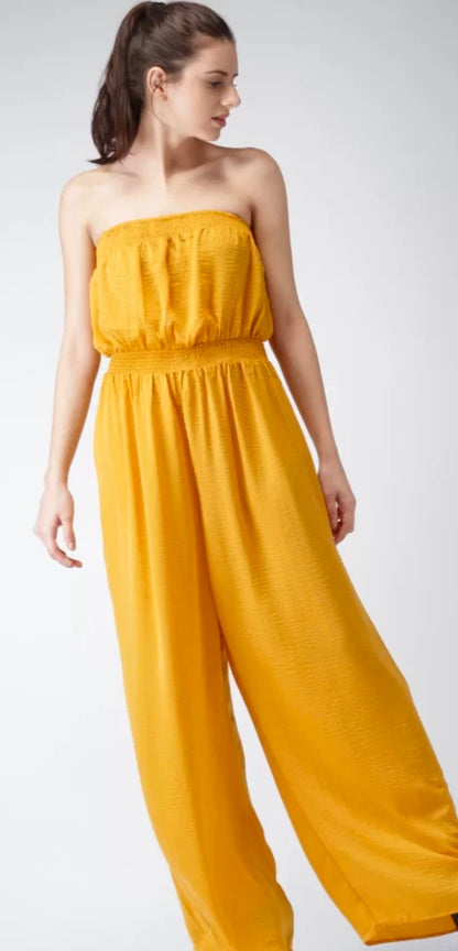 Forever 21 Yellow Tube Jumpsuit