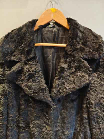 M&S Women Black Fur Coat