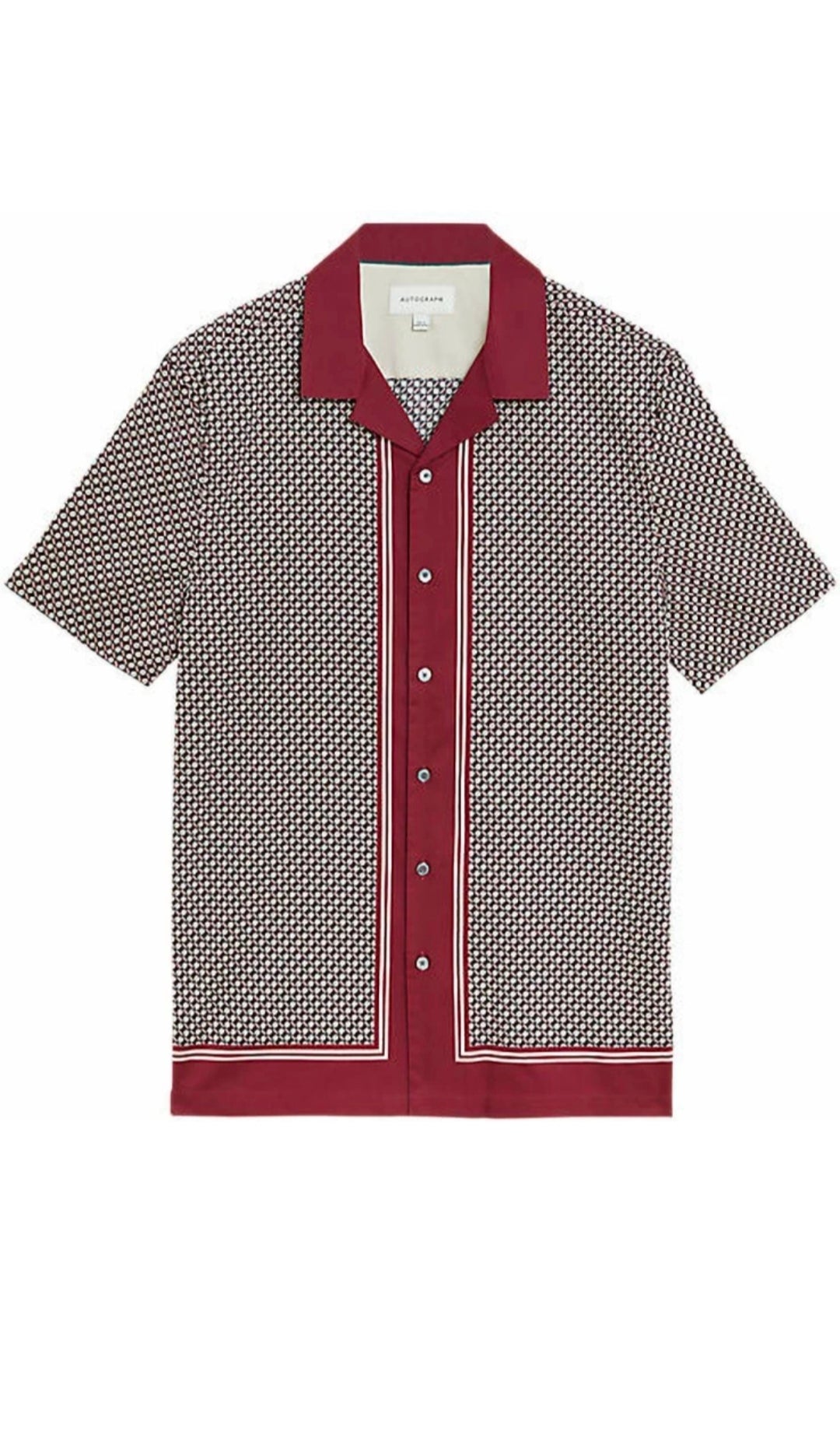 Autograph Checkered Casual Red Shirt