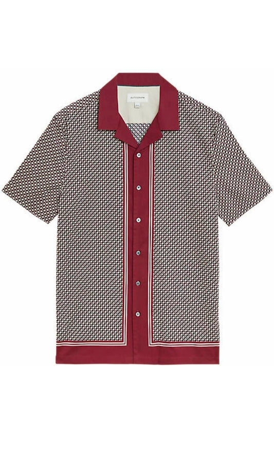 Autograph Checkered Casual Red Shirt