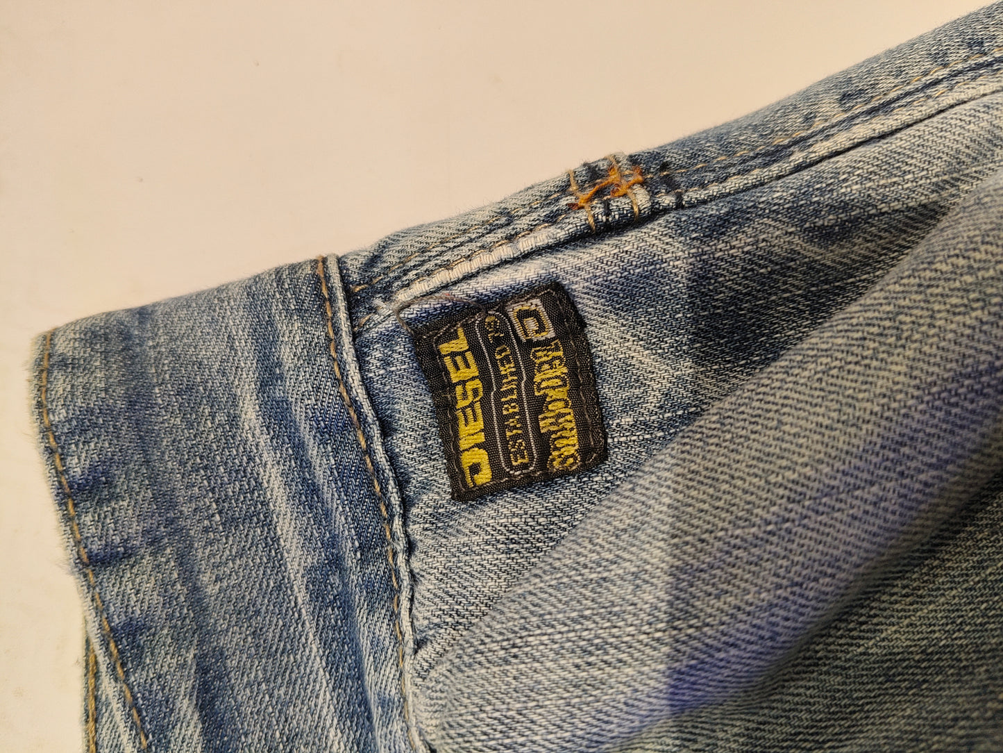 Diesel Blue Engineered Denim Jeans