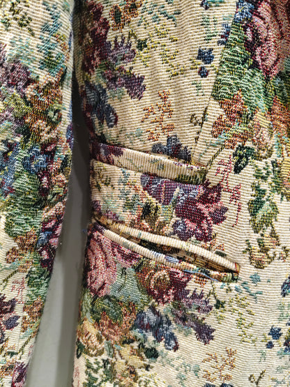 Stradivarius Floral Jaquard Blazer