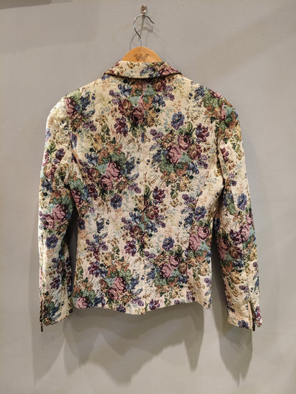 Stradivarius Floral Jaquard Blazer