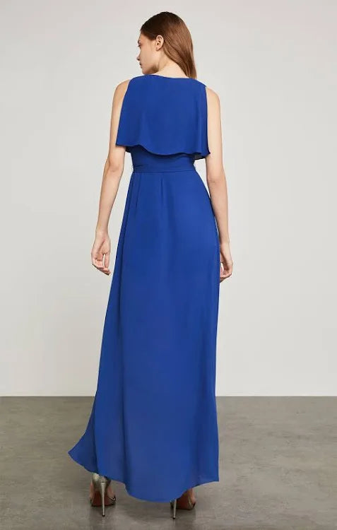 BCBGMaxazria Blue Fanella Faux Maxi Dress