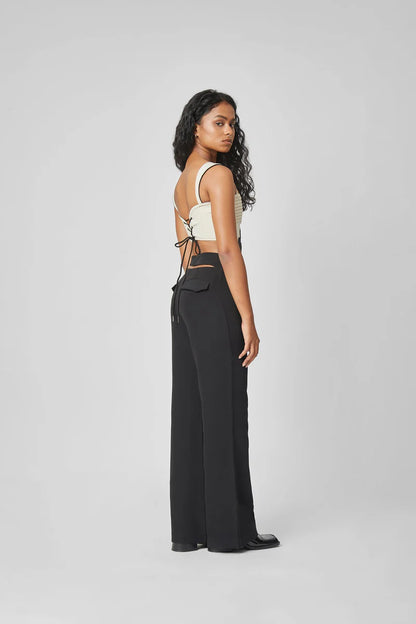 Polite Society Flower Corset - Creme Denim