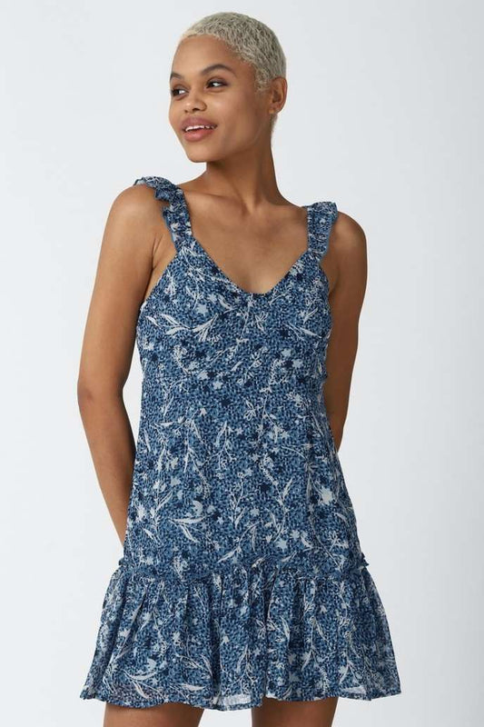 F21 Skater Blue Dress