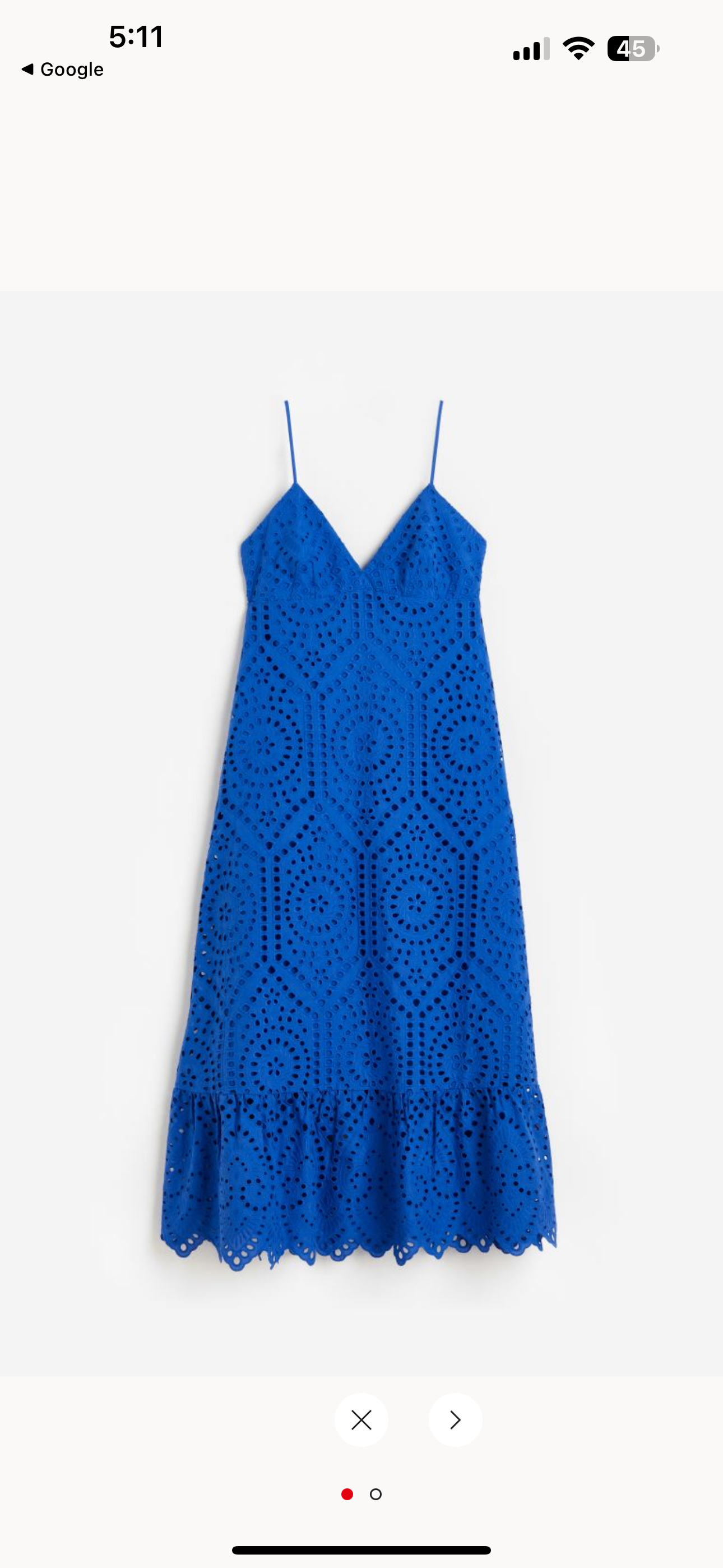 H&M Broderia Anglaise Cotton Dress