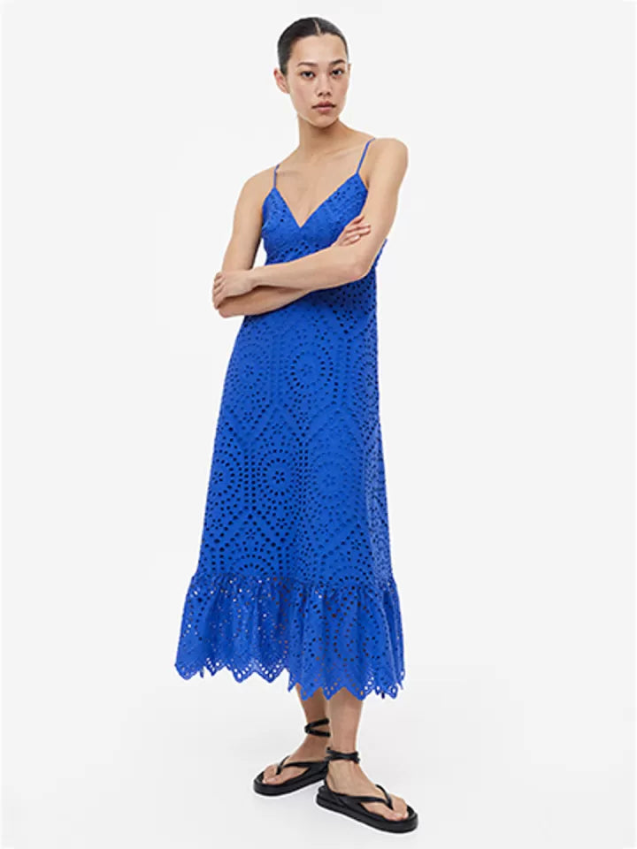 H&M Broderia Anglaise Cotton Dress