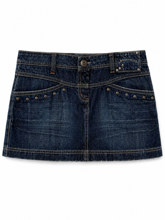 Mini Wash Denim Skirt