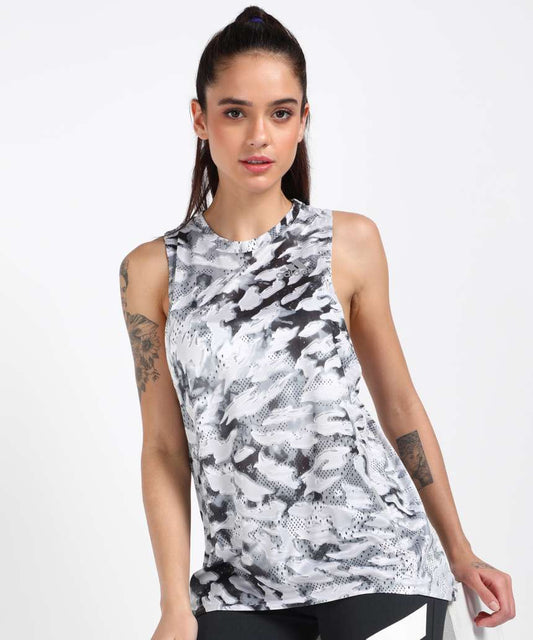 Adidas Sleeveless Printed Women’s Grey Top