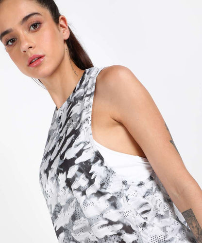 Adidas Sleeveless Printed Women’s Grey Top