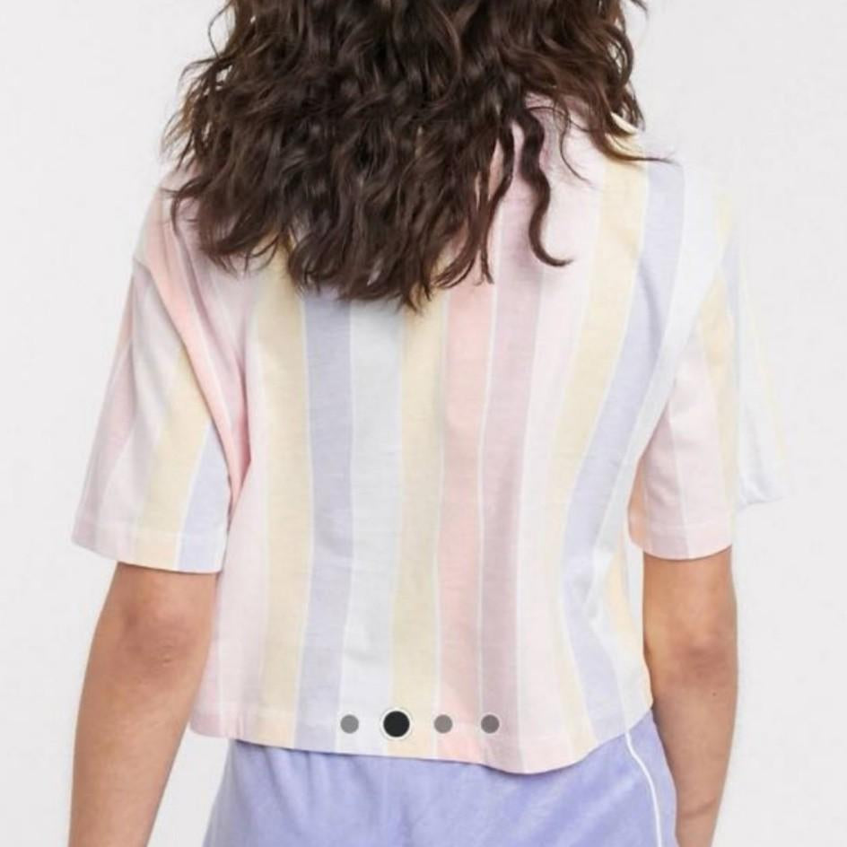 Nike Retro Pastel Striped Crop Tshirt