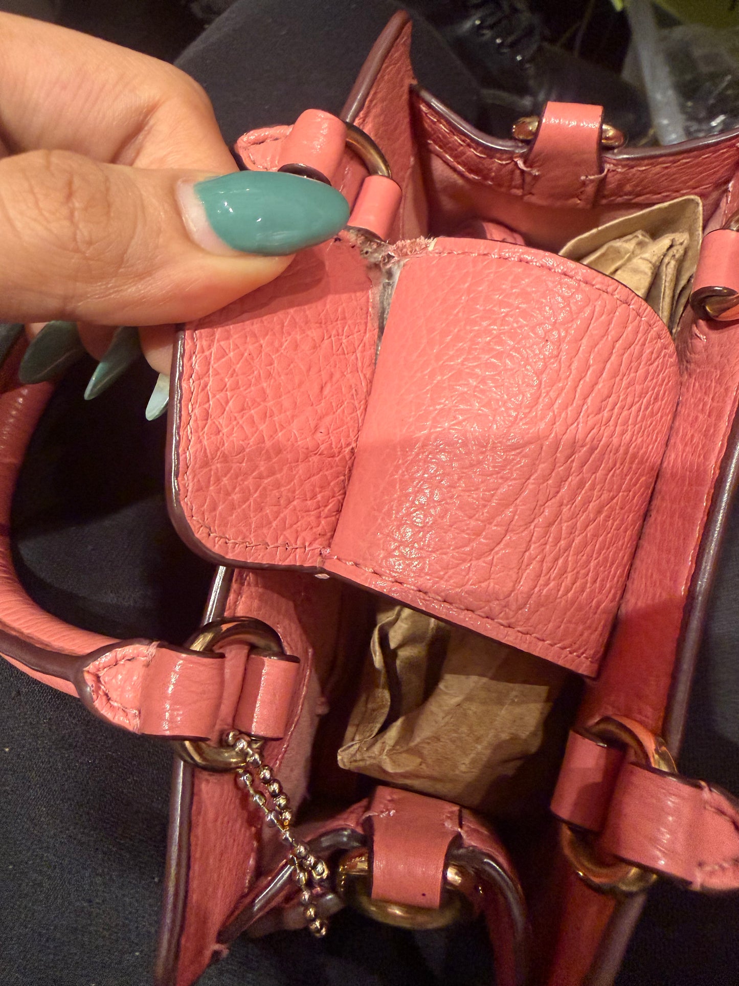 Coach Women’s Leather Mini Pepper Crossbody Small Satchel