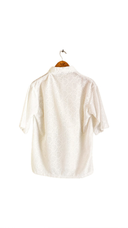 White Summer Crochet Shirt