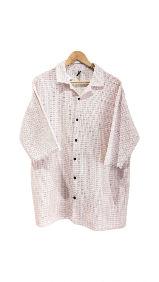 Berry Pink Mojito Crochet Shirt