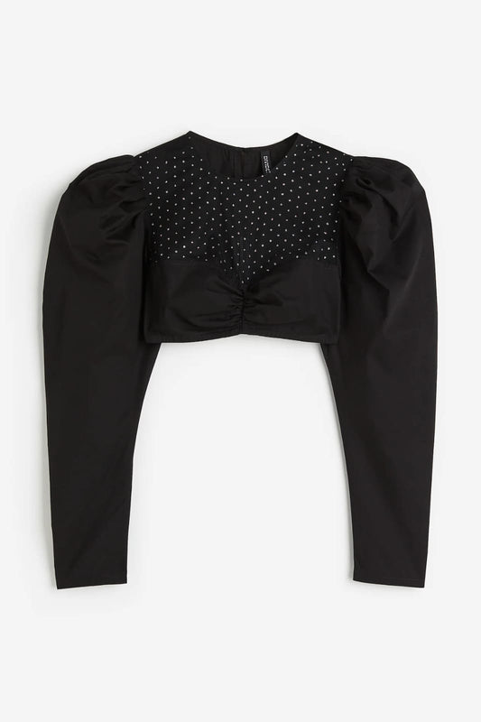 H&M crop top with gems