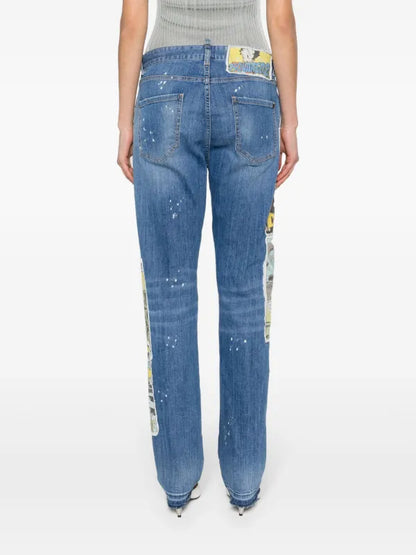 Dsquared Betty Boop Patchwork Jeans