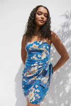 Load image into Gallery viewer, URBAN OUTFITTERS Juliette Blue Floral Wrap-Around Mini Dress
