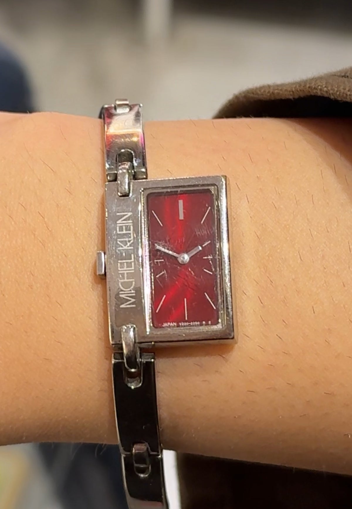 Michel Klein Off Centre Rectangle Vintage Quartz Watch
