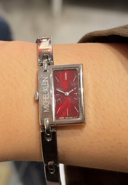 Michel Klein Off Centre Rectangle Vintage Quartz Watch