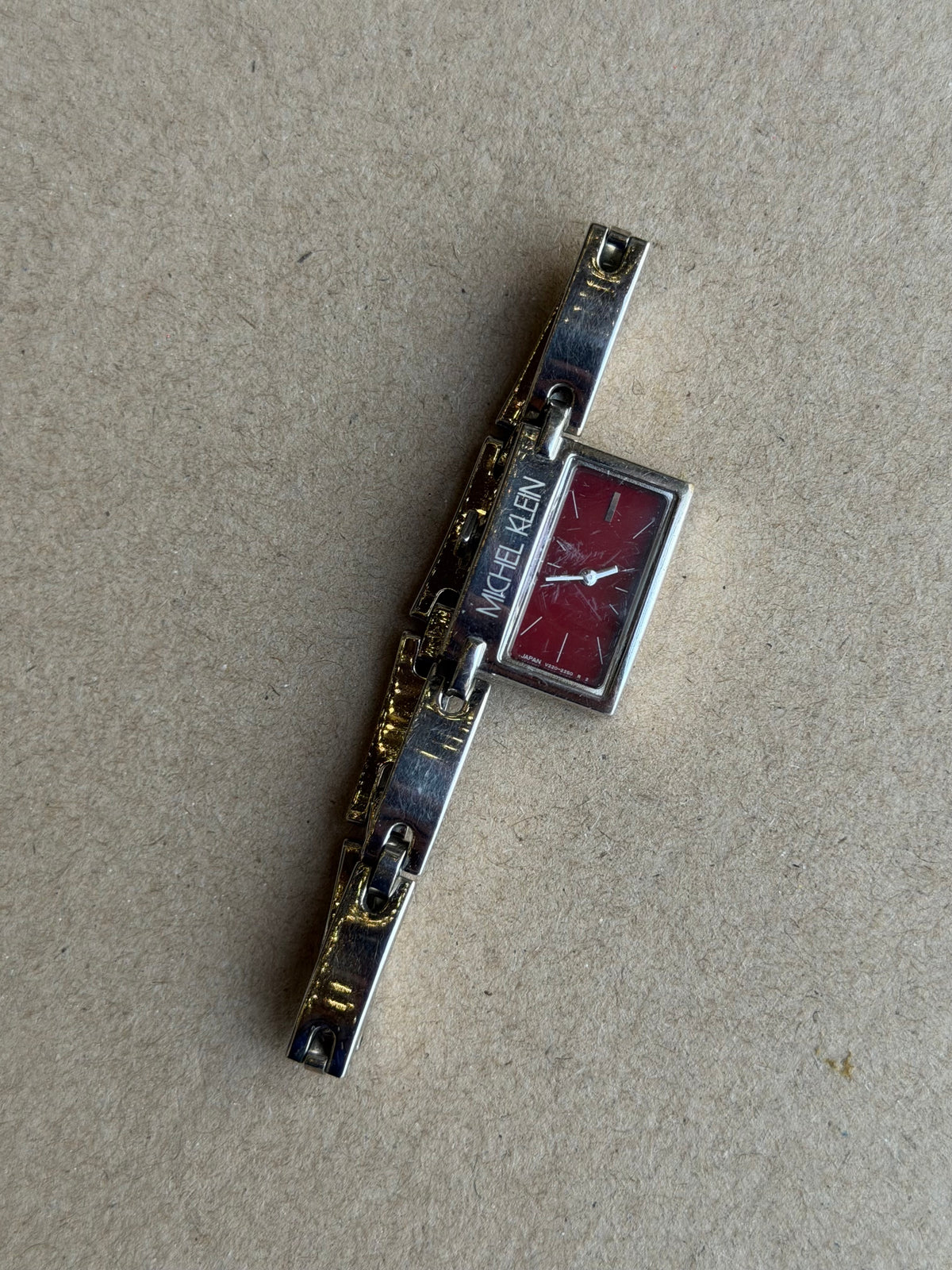 Michel Klein Off Centre Rectangle Vintage Quartz Watch