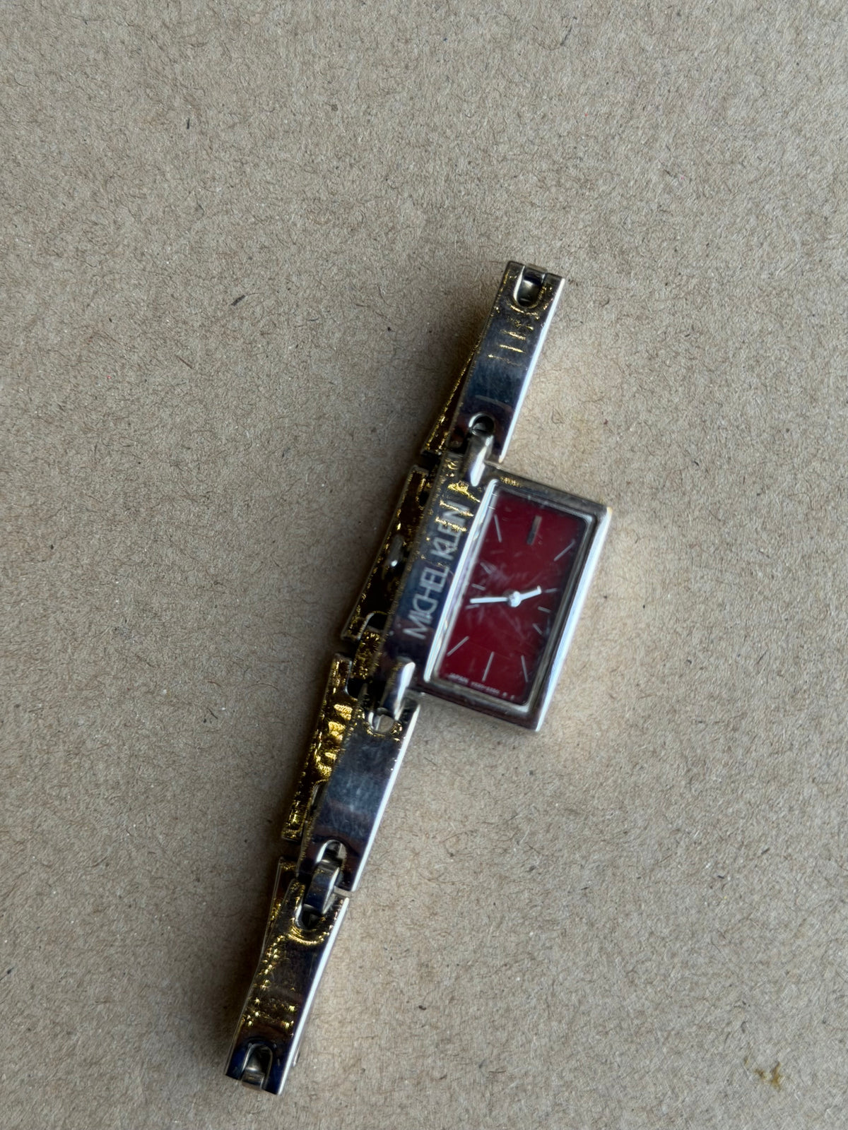 Michel Klein Off Centre Rectangle Vintage Quartz Watch