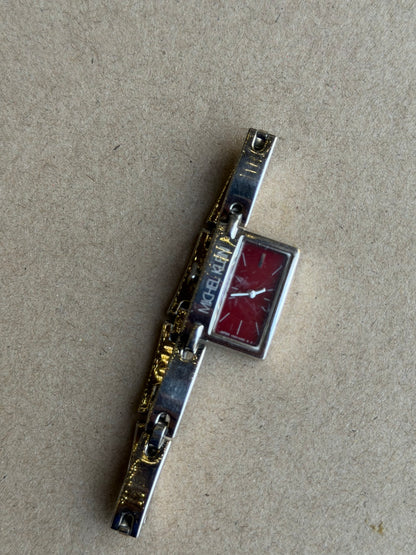 Michel Klein Off Centre Rectangle Vintage Quartz Watch