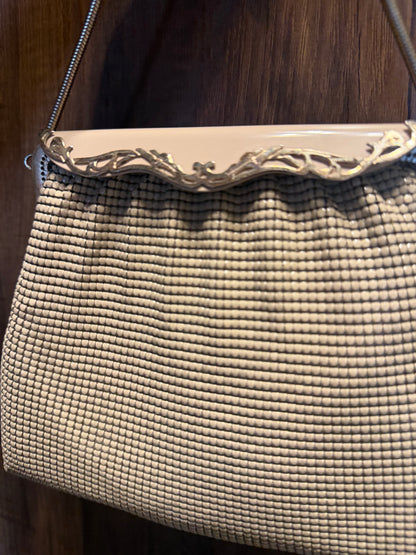 Cream Chain Mail Vintage Bag