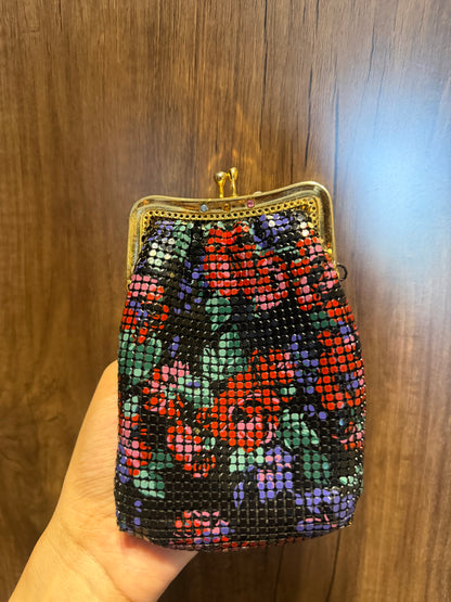 Floral Sequin Cigarette/ Coin Pouch