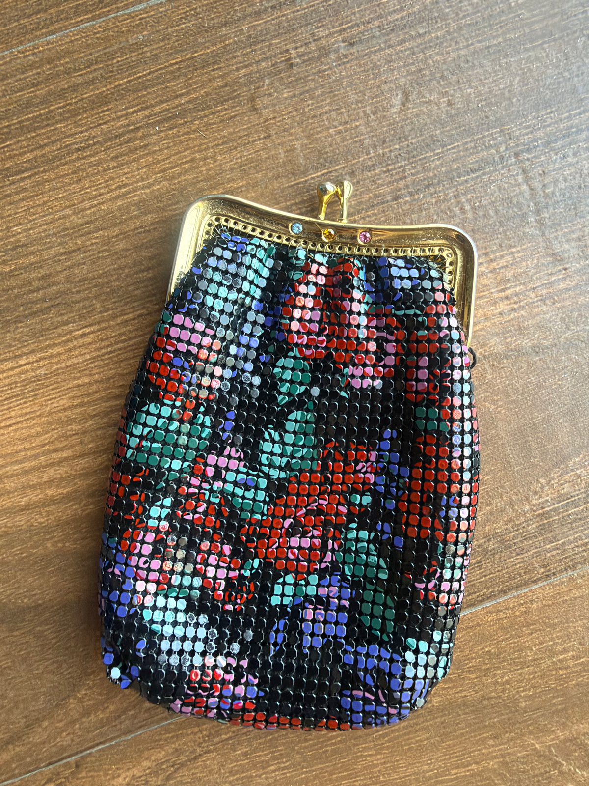 Floral Sequin Cigarette/ Coin Pouch