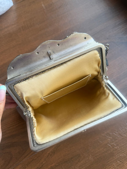 Cream Chain Mail Vintage Bag
