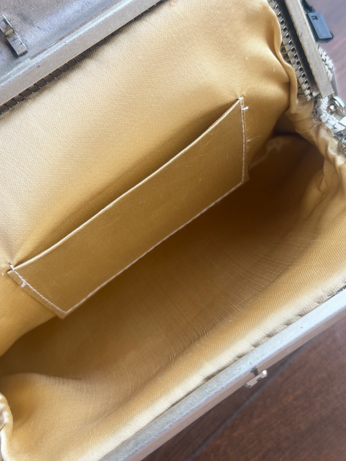 Cream Chain Mail Vintage Bag
