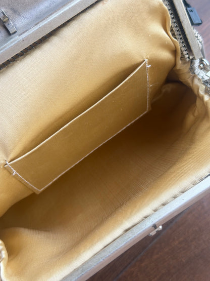 Cream Chain Mail Vintage Bag