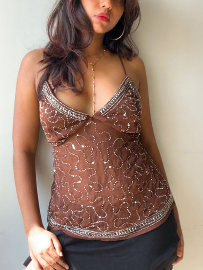 Brown Beaded Product