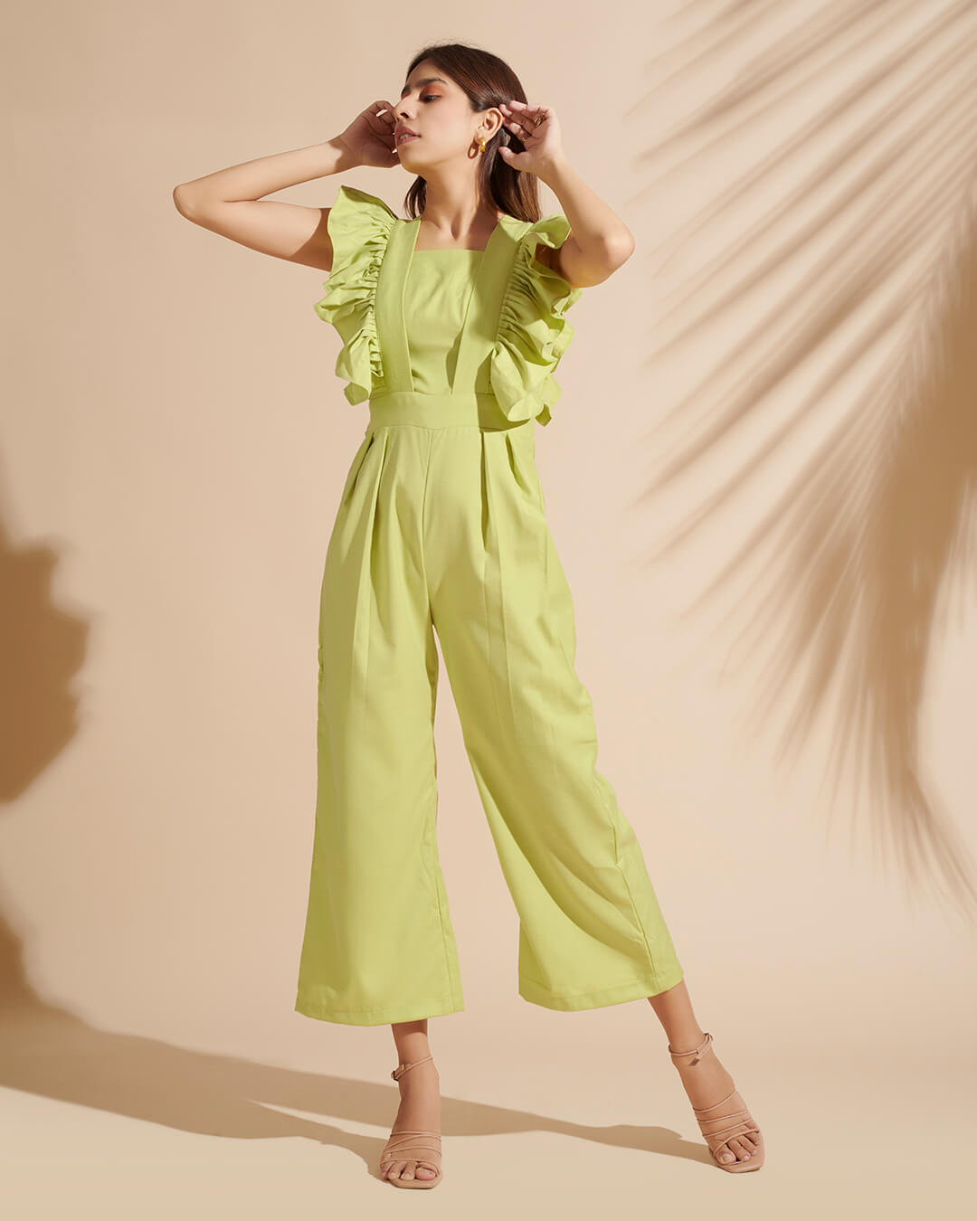 KM Label Golden Mustard Silk Jumpsuit