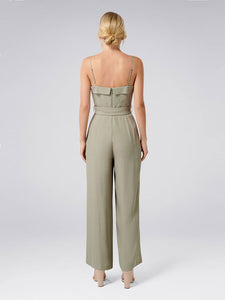 Forever New Khaki Mimi Belted Jumpsuit