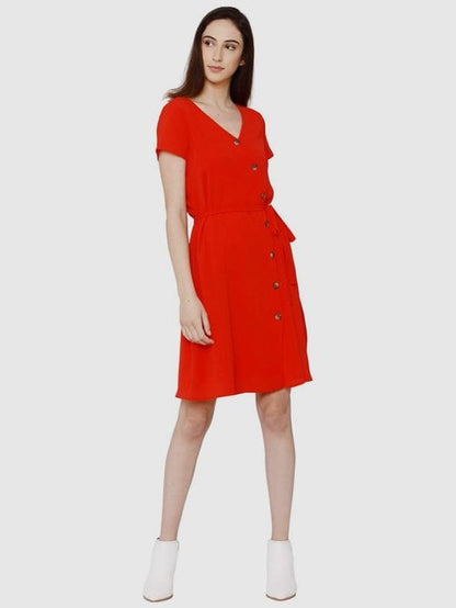 Vero Moda Red A Line Dress