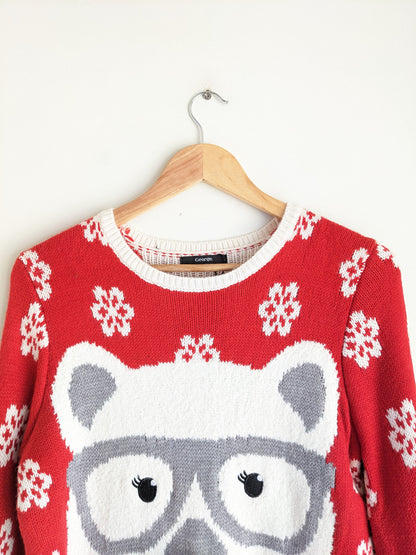 Nerdy Polar Bear Christmas Sweater