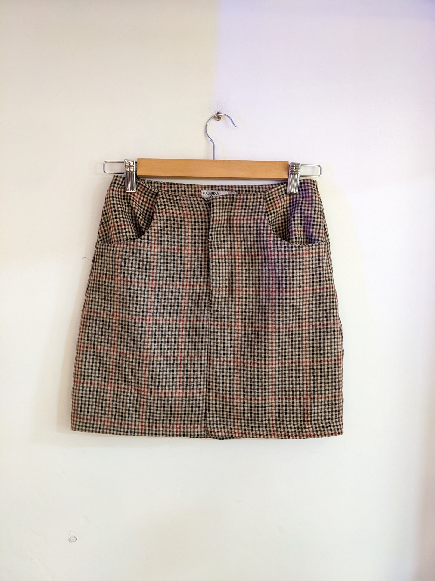 Pull & Bear Plaid Checked Skirt