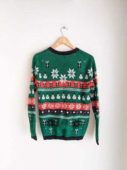 TopShop Green Christmas Sweater