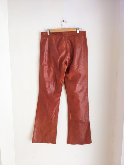 Gipsy Orange Leather Pant
