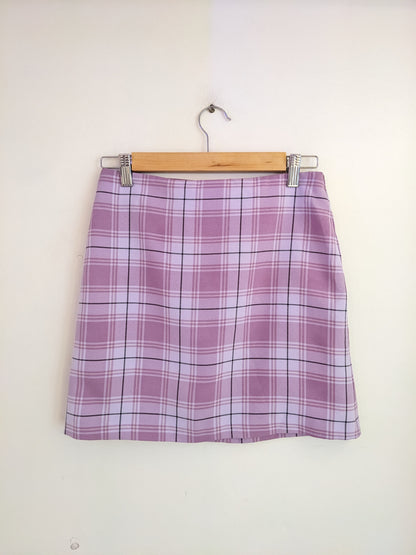 Hennes Pink Checked Skirt
