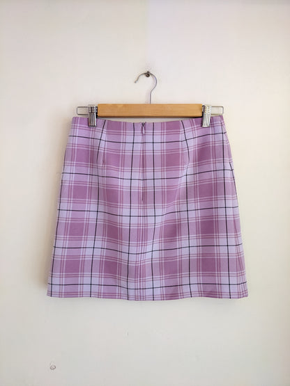 Hennes Pink Checked Skirt