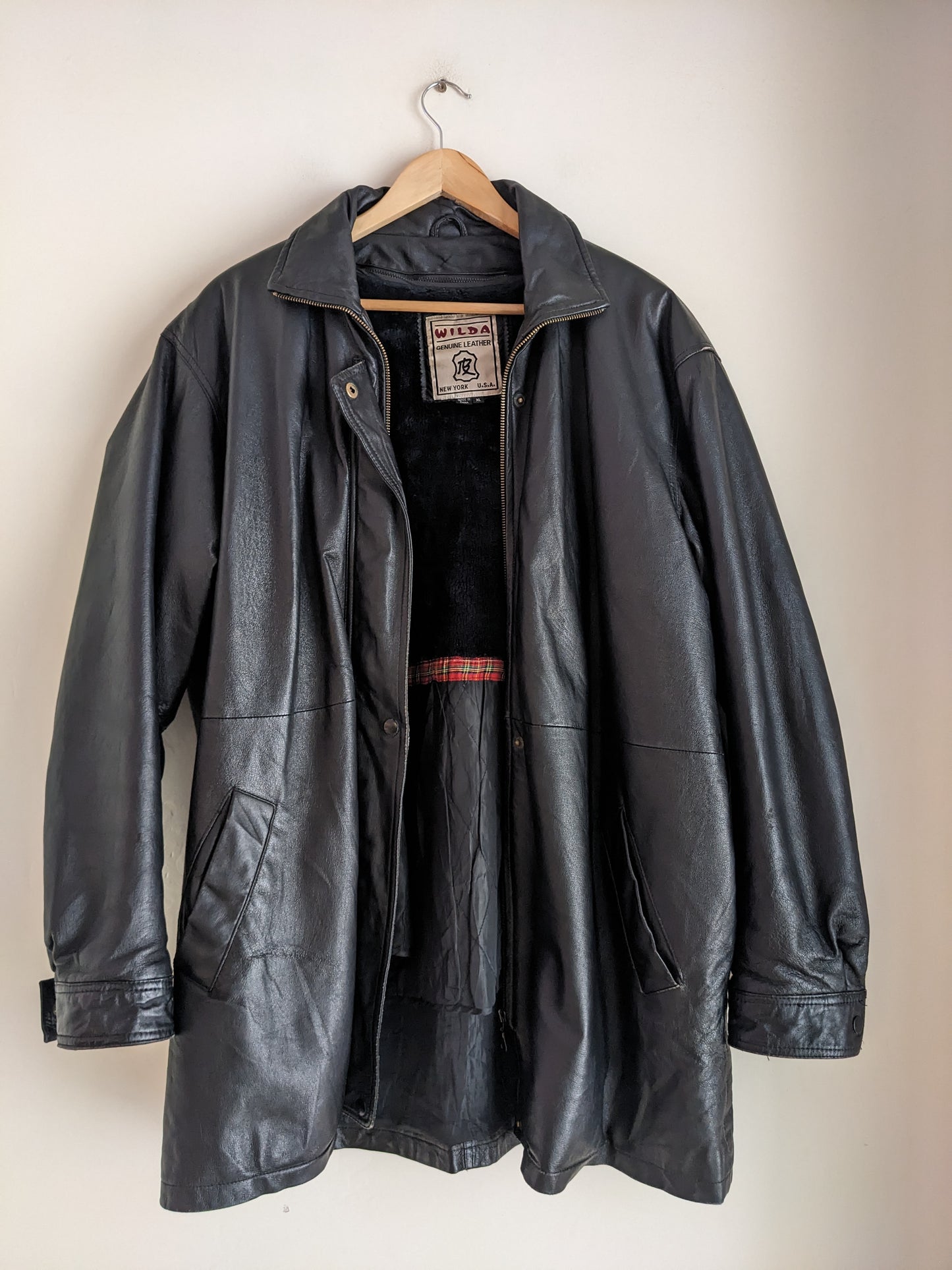 Wilda Genuine Leather Black Jacket