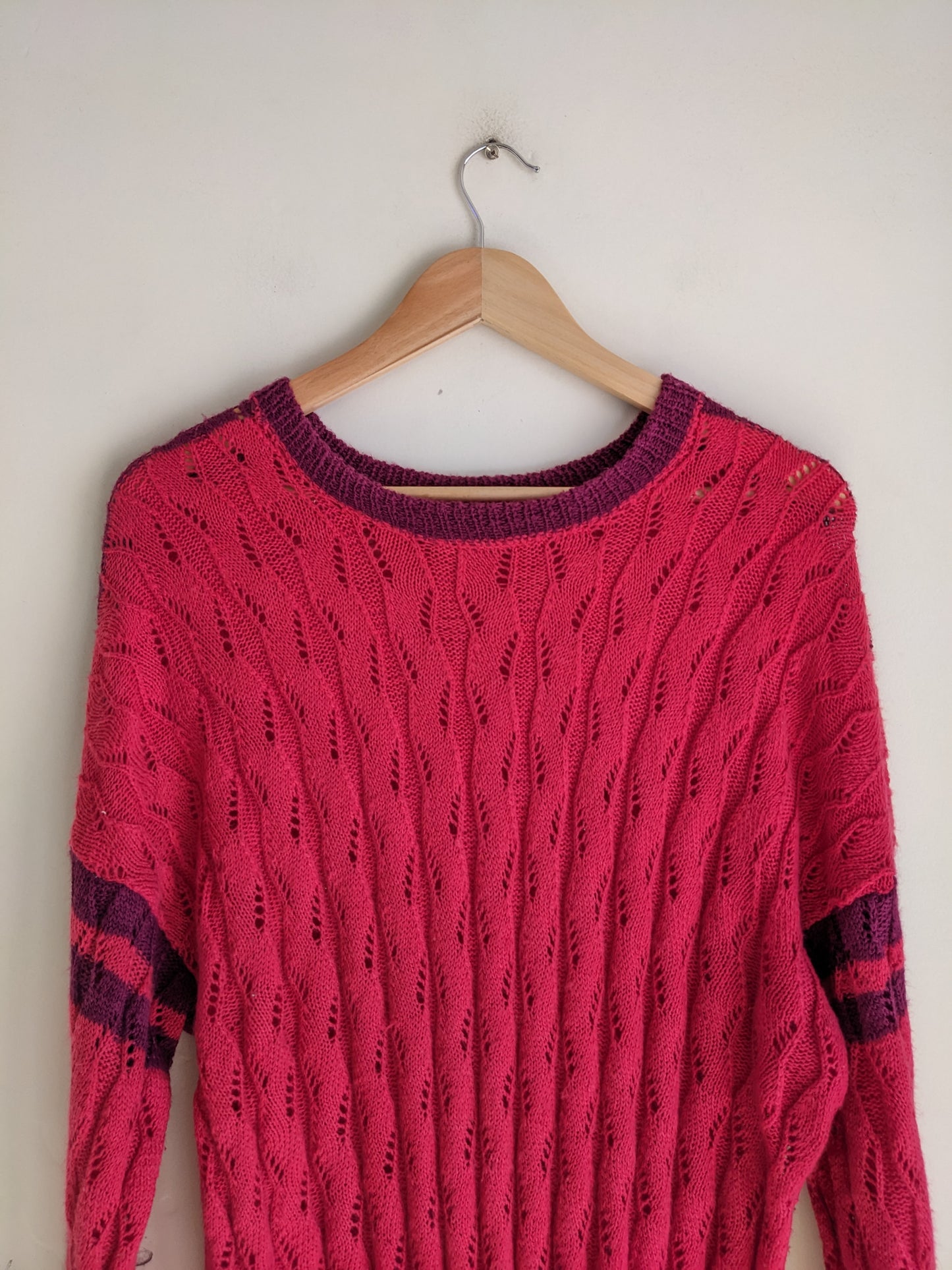Pink Crochet Sweater