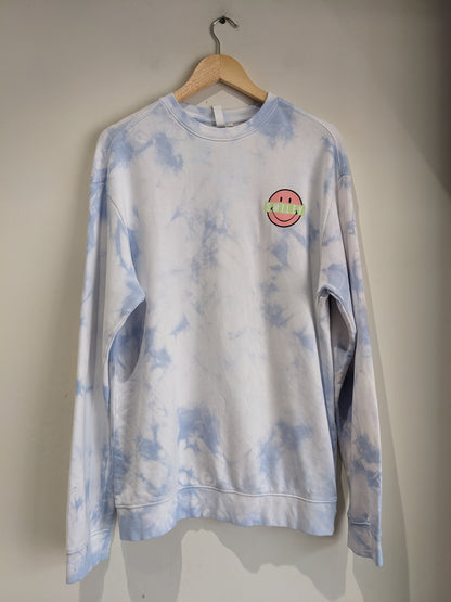 H&M Relaxed Fit Smiley Light Blue Sweatshirt